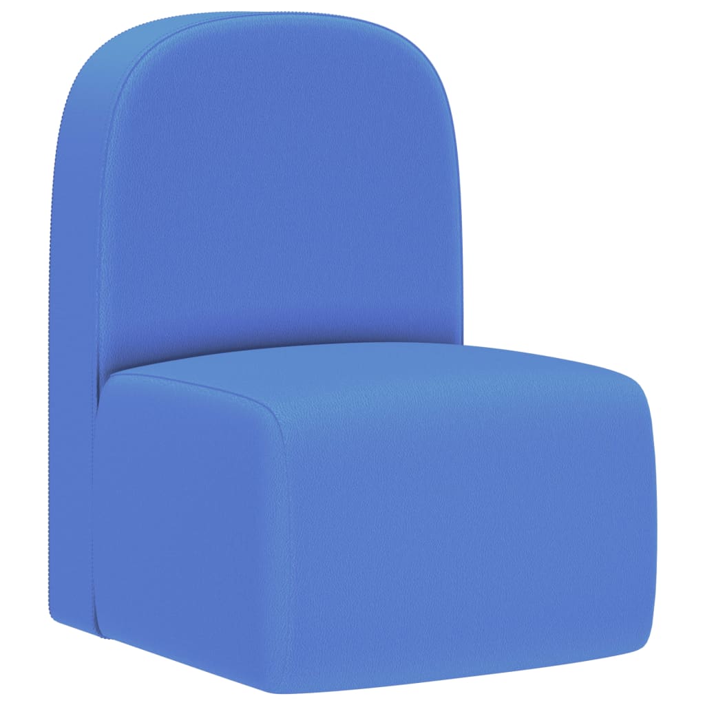 vidaXL divi vienā bērnu dīvāns, zila mākslīgā āda