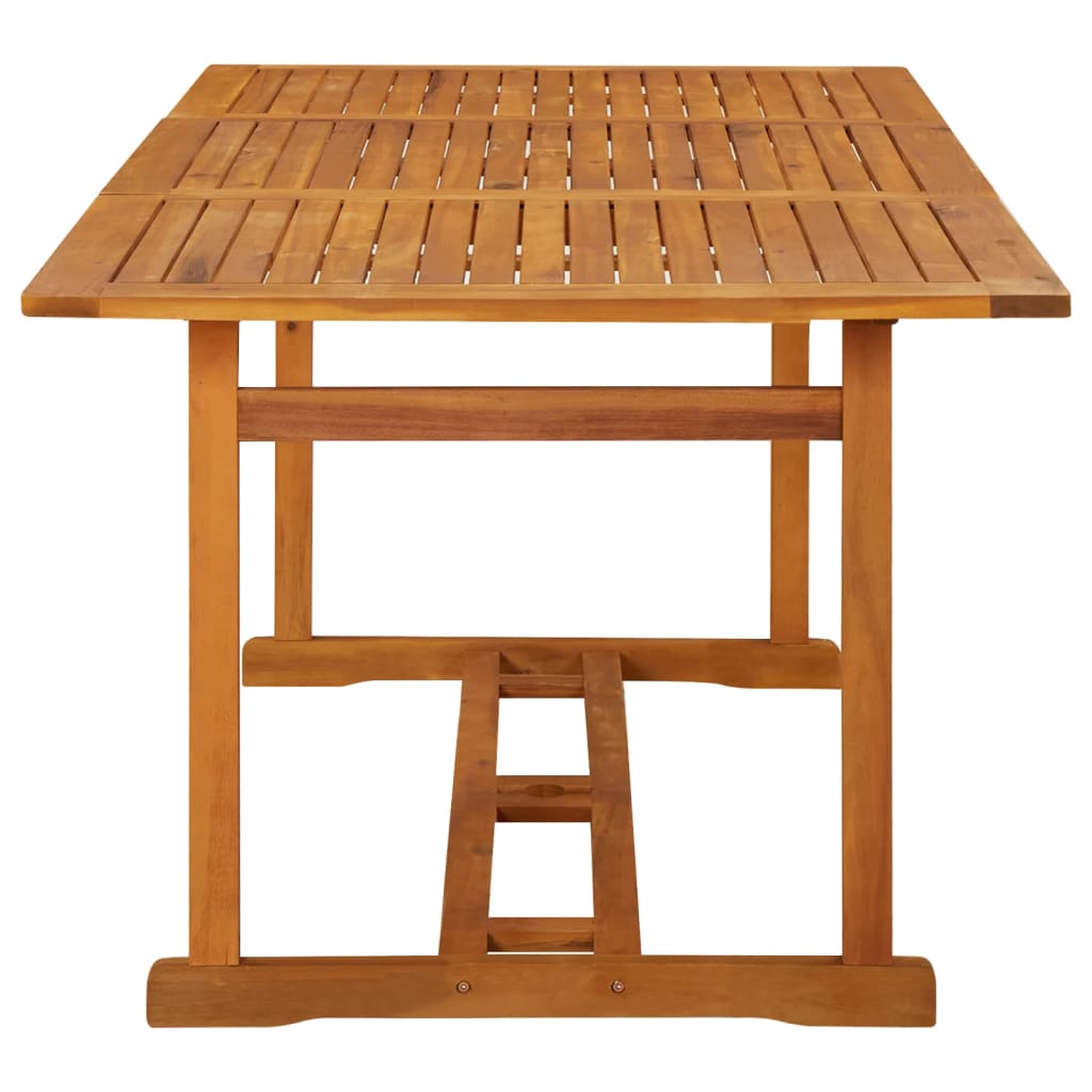 vidaXL dārza galds, 180x90x75 cm, akācijas masīvkoks