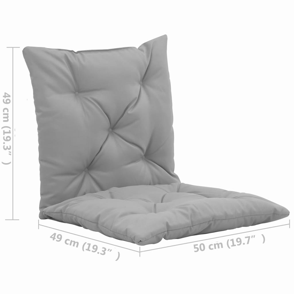 vidaXL dārza krēslu spilveni, 2 gab., pelēki, 50 cm