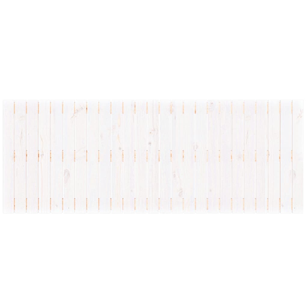 vidaXL sienas galvgalis, balts, 159,5x3x60 cm, priedes masīvkoks