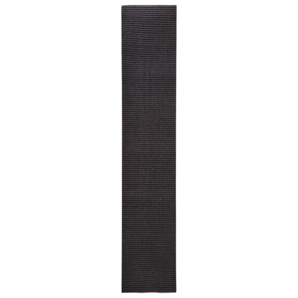 vidaXL nagu asināšanas paklājs, melns, 66x350 cm, sizals