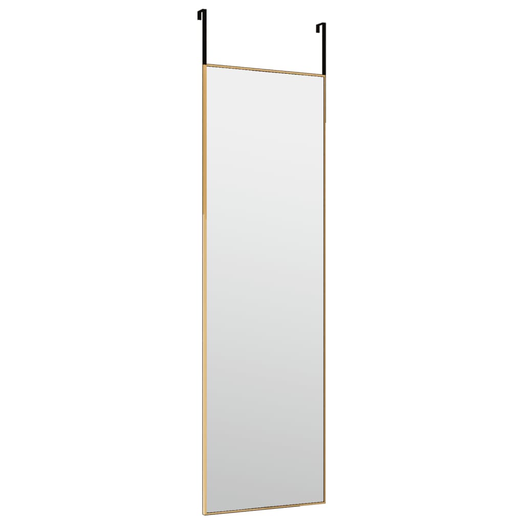vidaXL durvju spogulis, zelta krāsa, 30x100 cm, stikls un alumīnijs