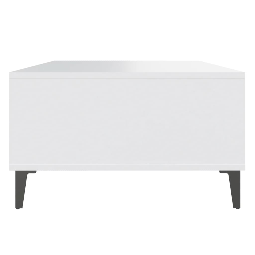 vidaXL kafijas galdiņš, 103,5x60x35 cm, balts, skaidu plāksne