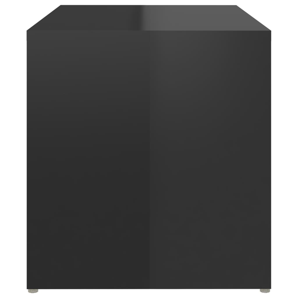vidaXL galdiņš, spīdīgi melns, 59x36x38 cm, skaidu plāksne