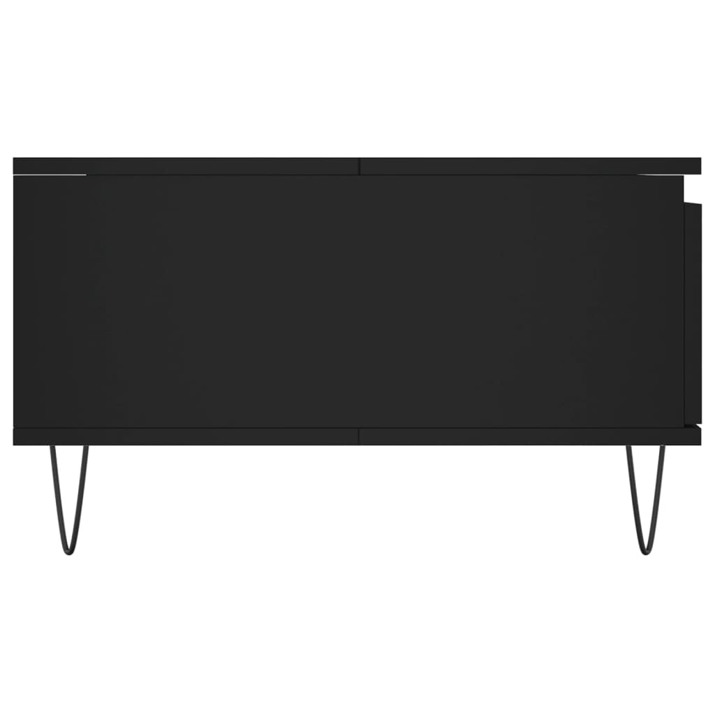 vidaXL kafijas galdiņš, melns, 90x60x35 cm, inženierijas koks