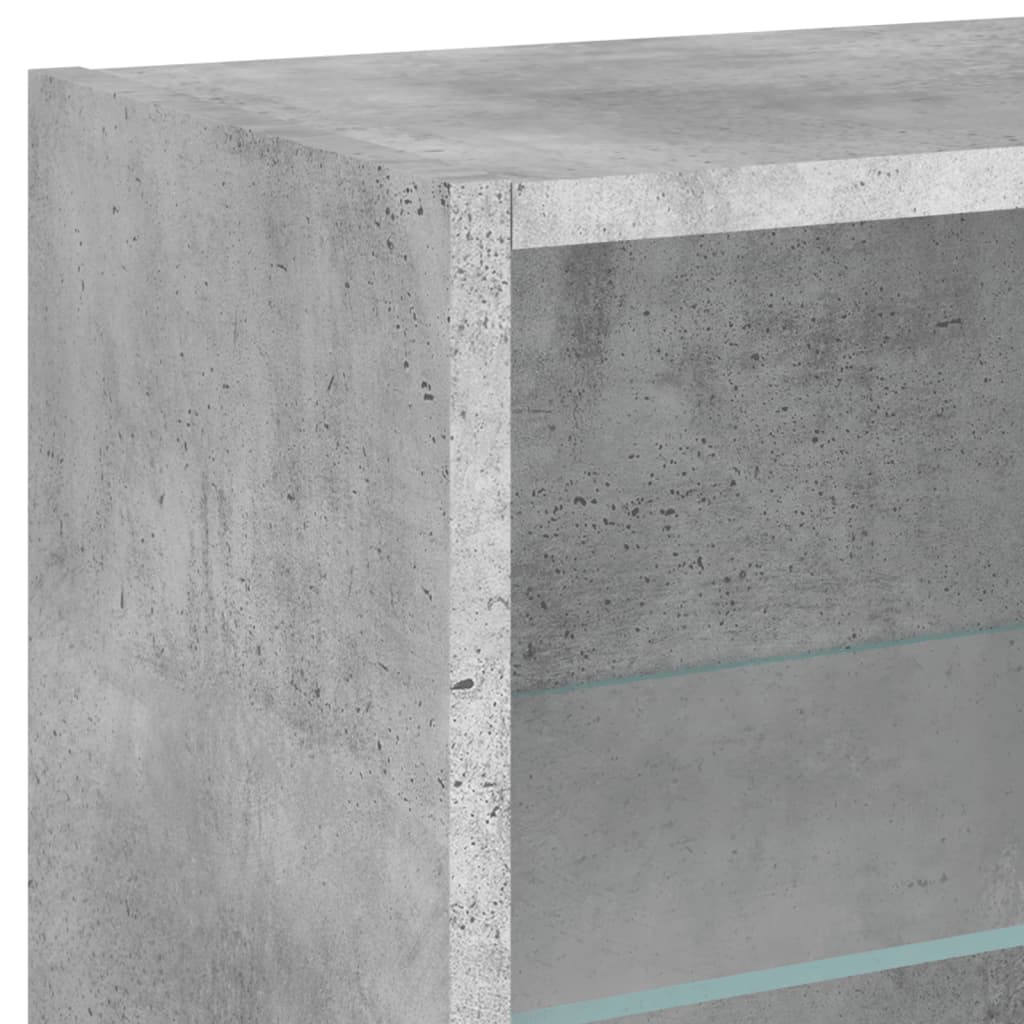 vidaXL 4-daļīgs TV skapīšu komplekts ar LED, betona pelēks