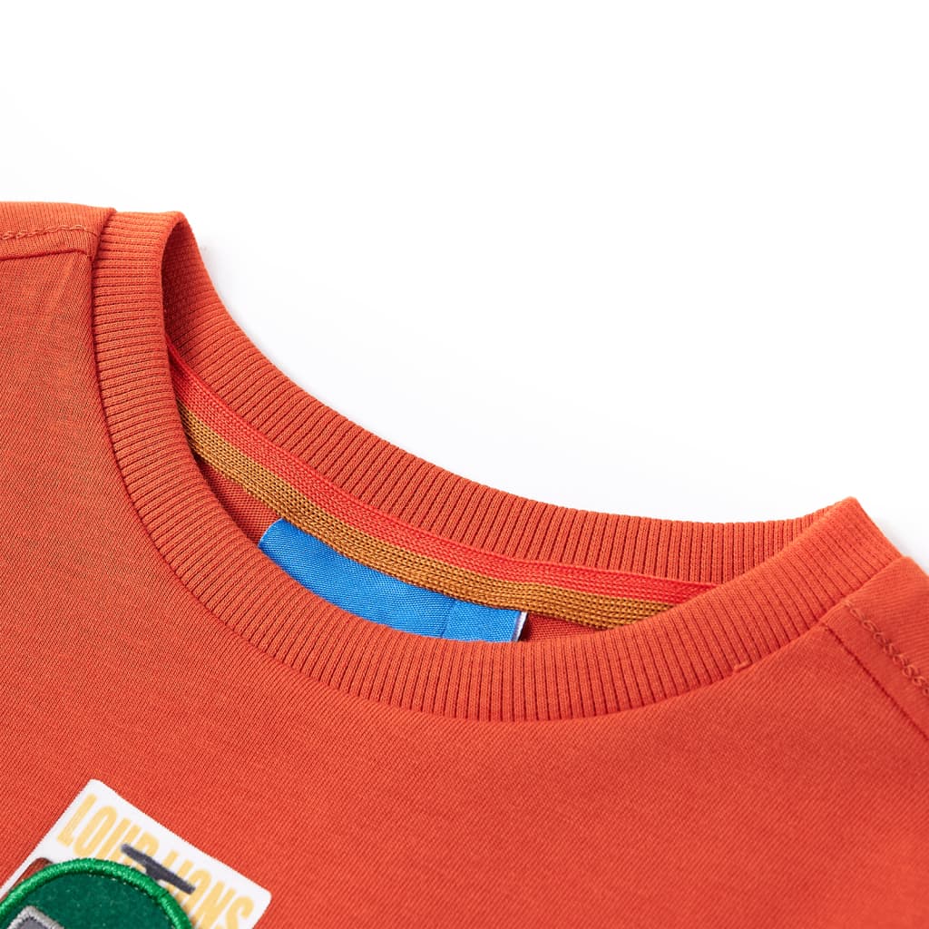 Bērnu krekls ar garām piedurknēm, oranžs, 92