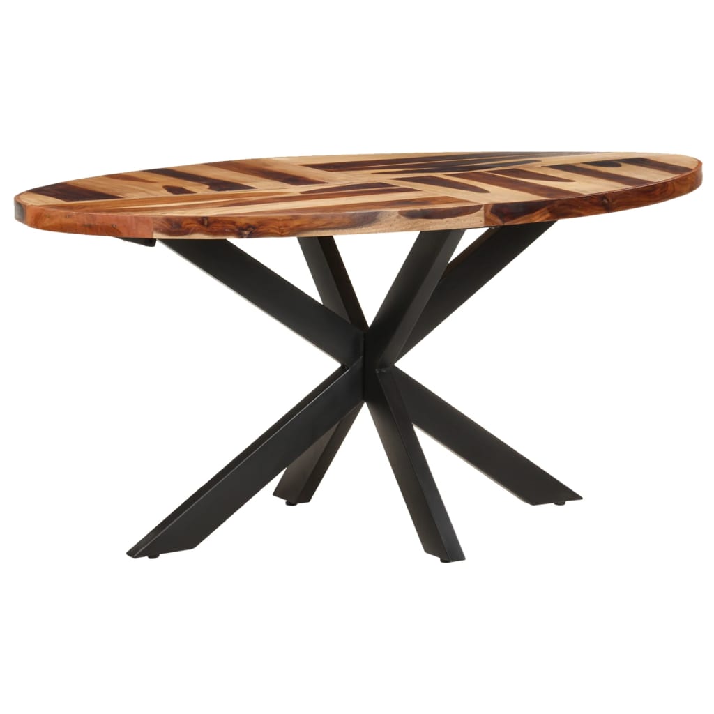 vidaXL virtuves galds, 160x90x75 cm, akācijas koks ar rožkoka apdari