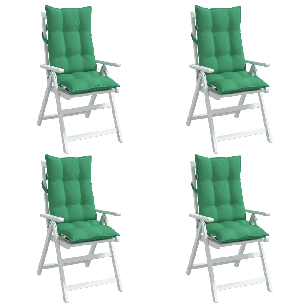vidaXL dārza krēslu spilveni, 4 gab., zaļš oksforda audums