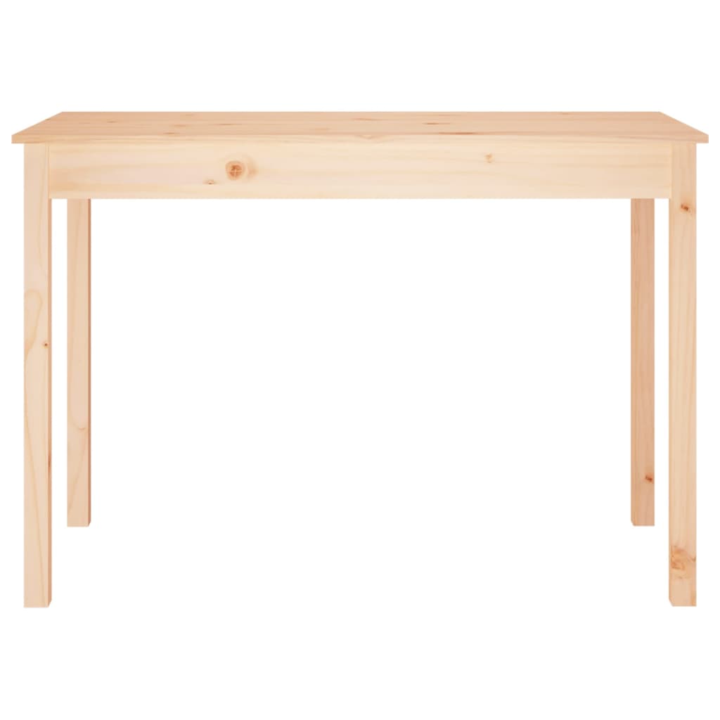 vidaXL virtuves galds, 110x55x75 cm, priedes masīvkoks