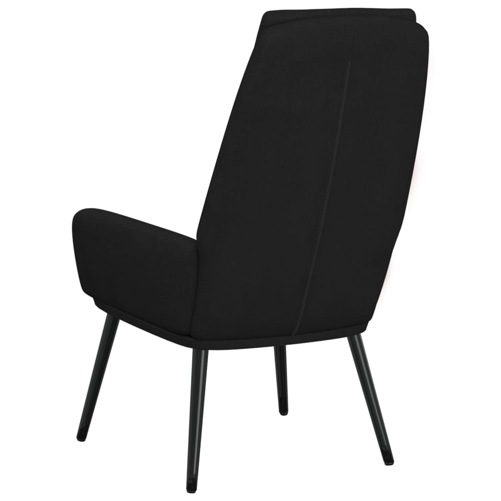vidaXL atpūtas krēsls, melns audums