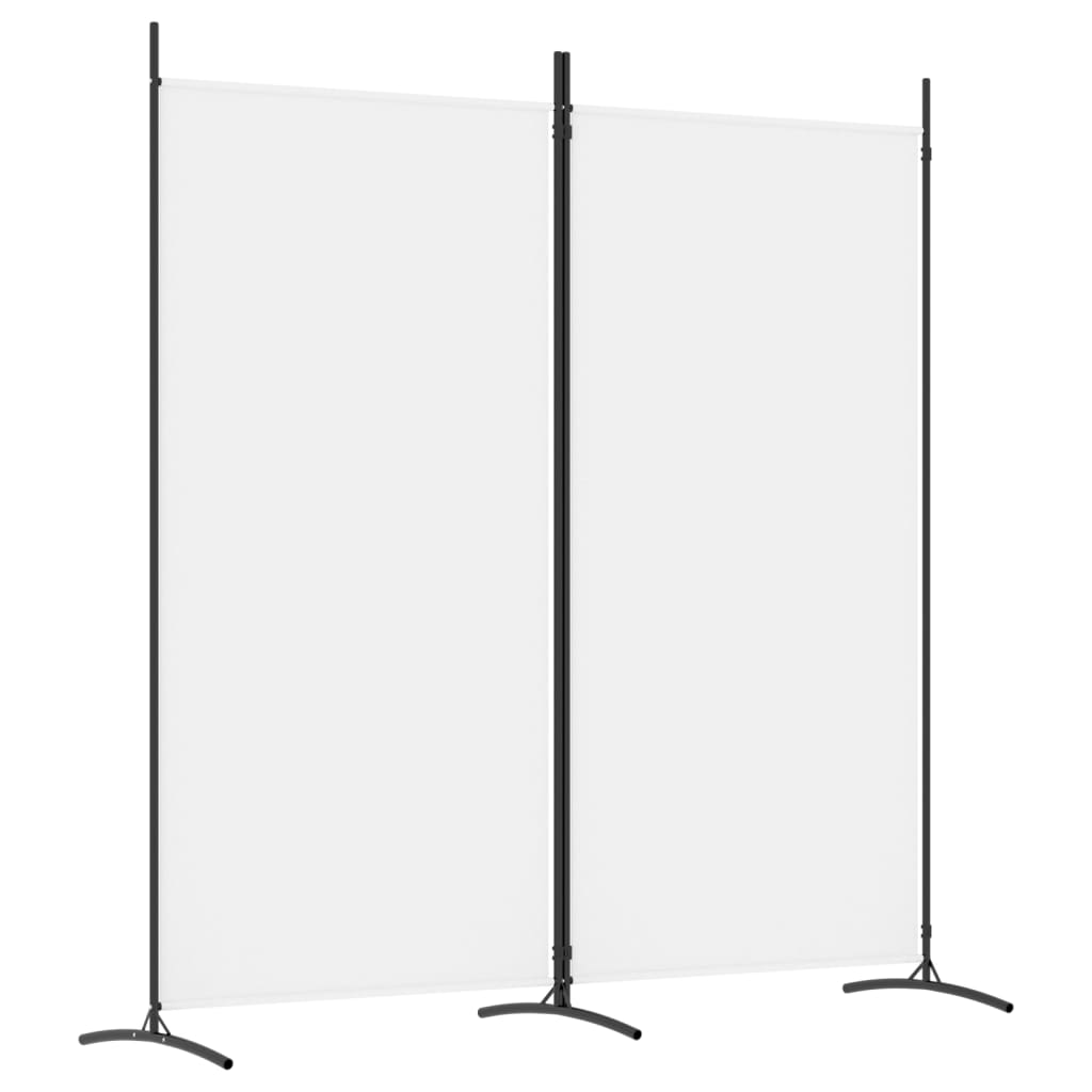 vidaXL 2-paneļu istabas aizslietnis, 175x180 cm, balts audums