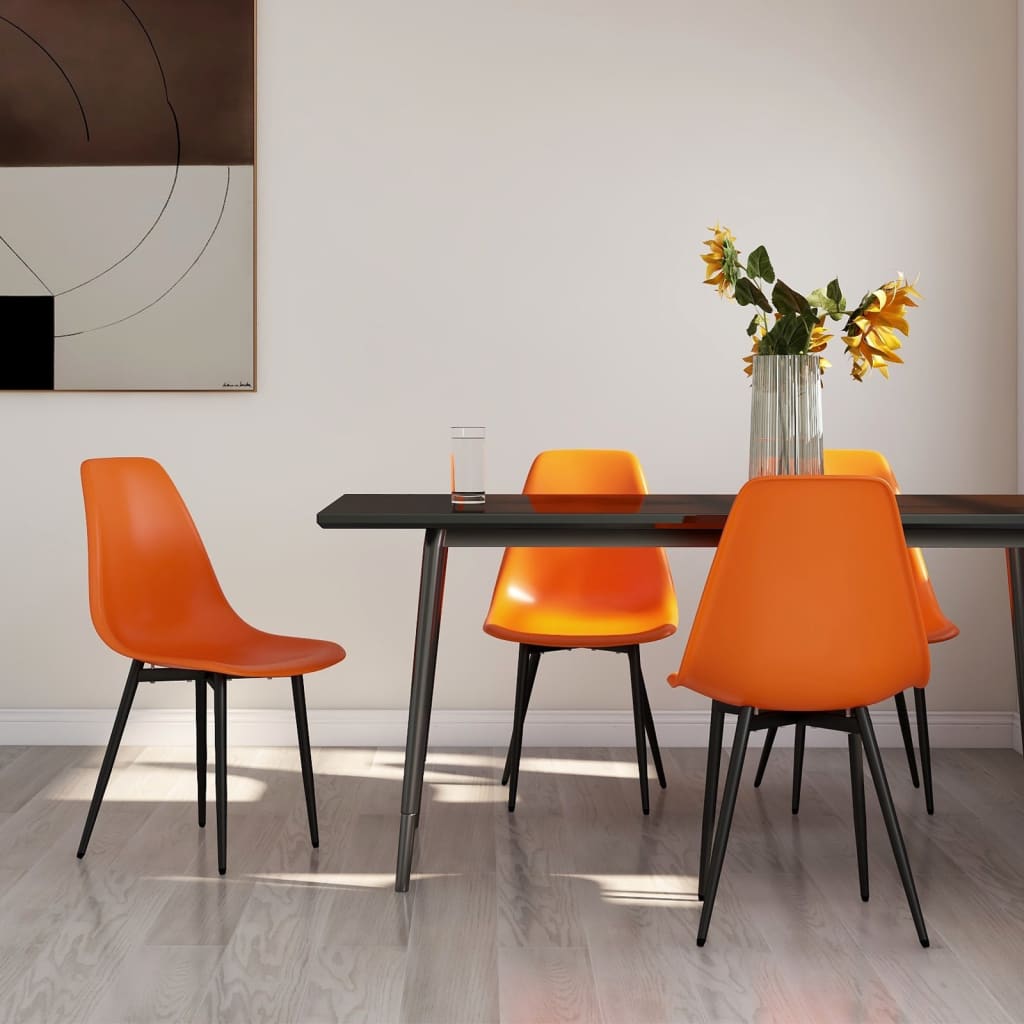 vidaXL virtuves krēsli, 4 gab., oranžs PP