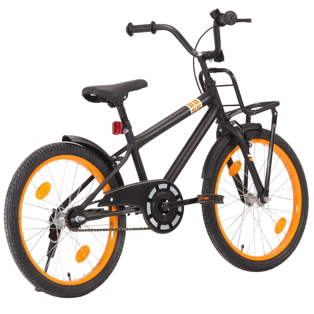 vidaXL bērnu velosipēds ar priekšējo bagāžnieku, 20 collas