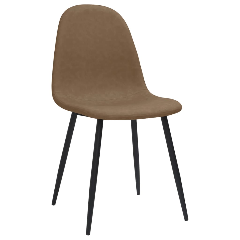 vidaXL virtuves krēsli, 4 gab., 45x53,5x83 cm, brūna mākslīgā āda