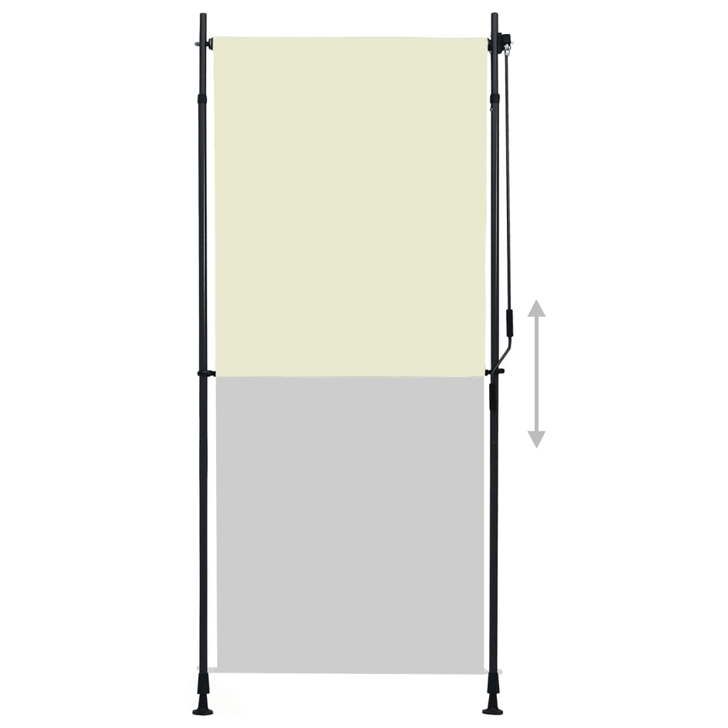 vidaXL āra ruļļu žalūzija, 100x270 cm, krēmkrāsā