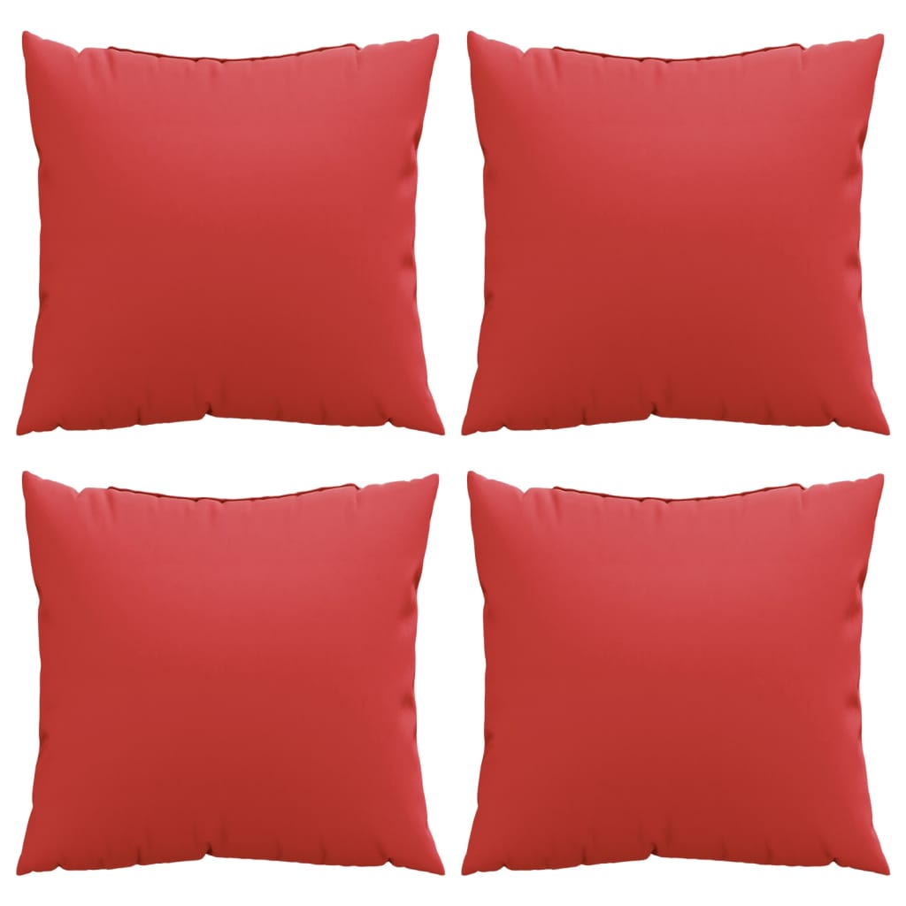 vidaXL dekoratīvi spilveni, 4 gab., 50x50 cm, sarkans audums