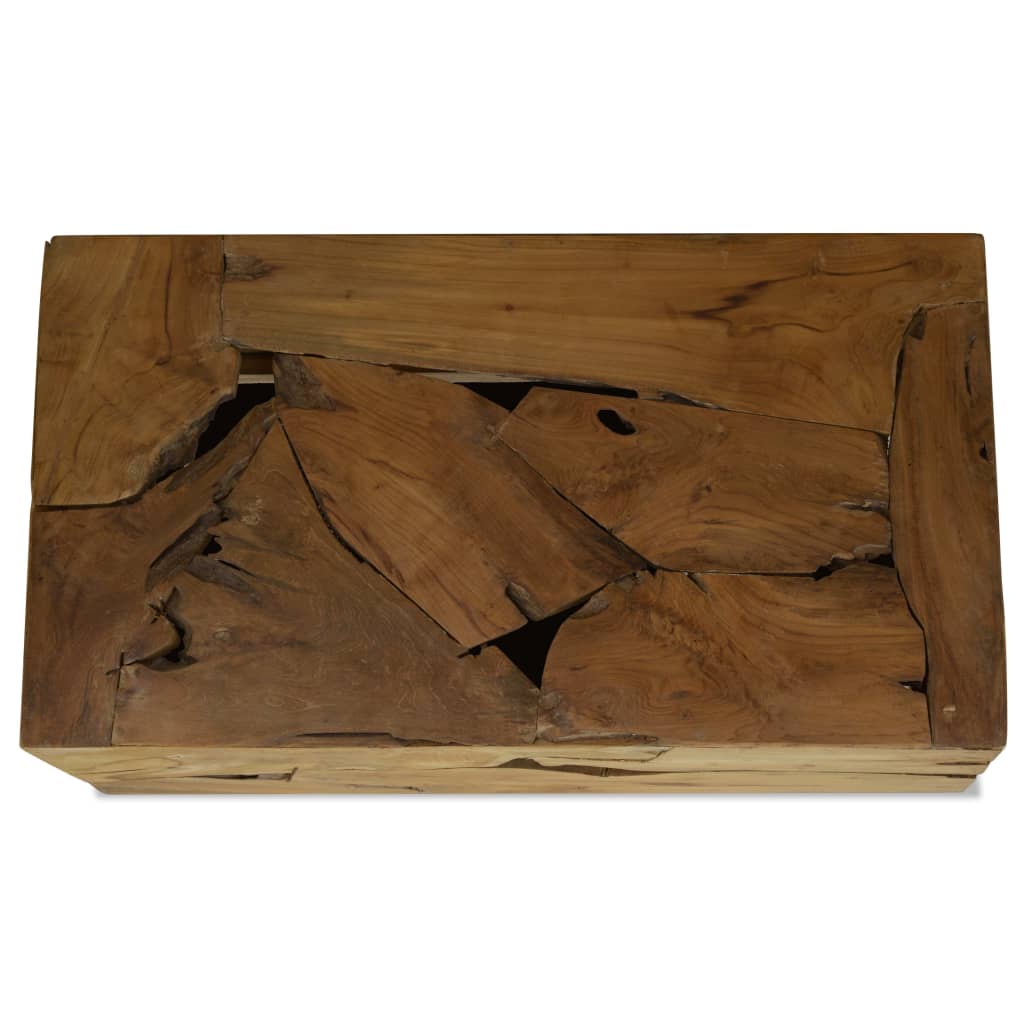 vidaXL kafijas galdiņš, 90x50x30 cm, tīkkoks, brūns
