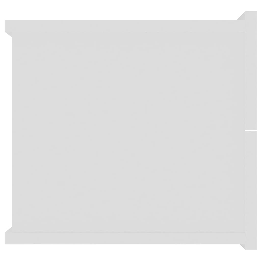 vidaXL naktsskapīši, 2 gab., balti, 40x30x30 cm, skaidu plāksne