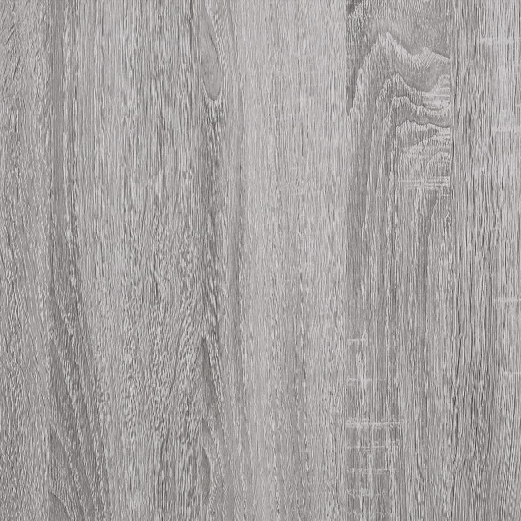 vidaXL 3-līmeņu sienas plaukts, pelēks, 30x25x100 cm, koks