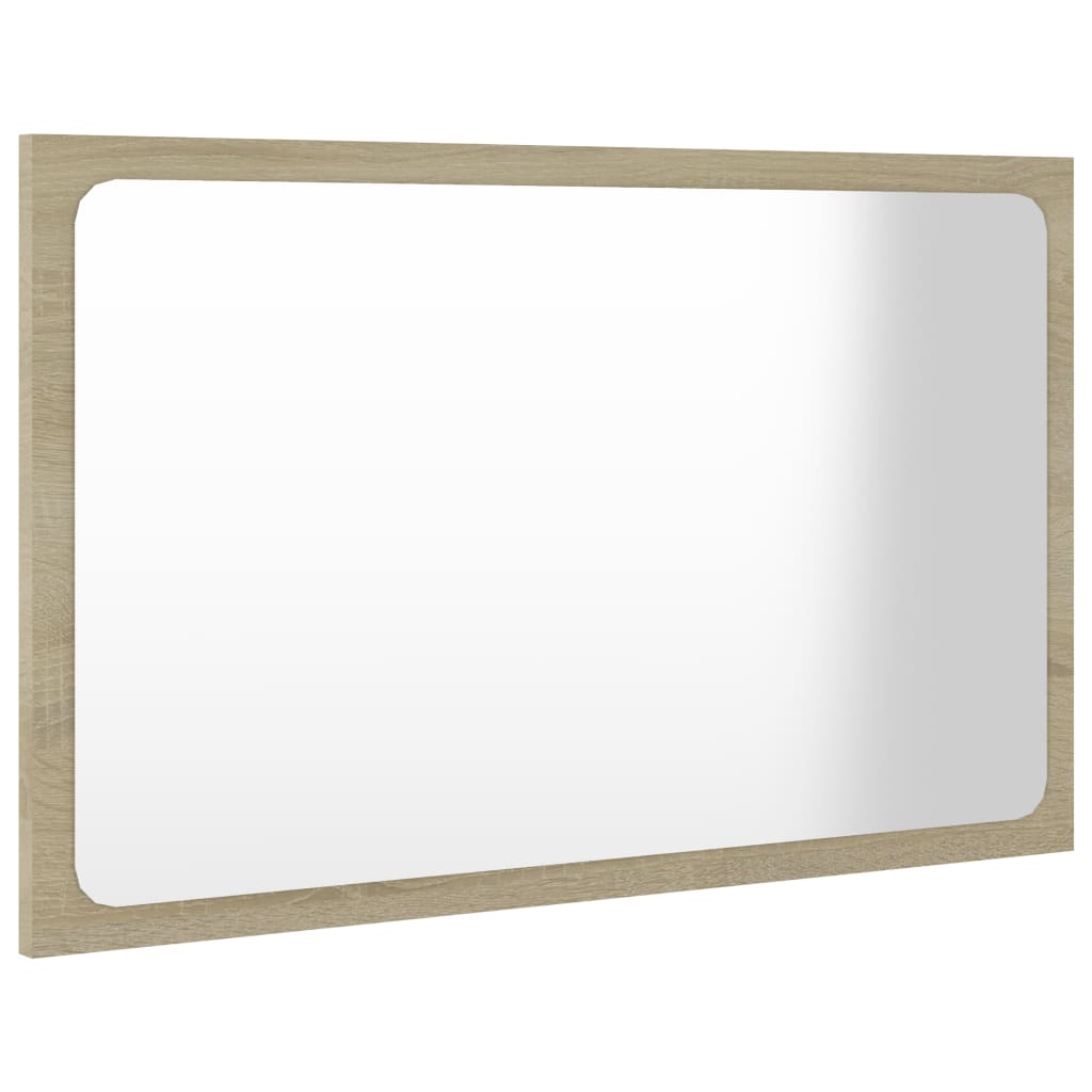 vidaXL vannasistabas spogulis, ozolkoka krāsā, 60x1,5x37 cm