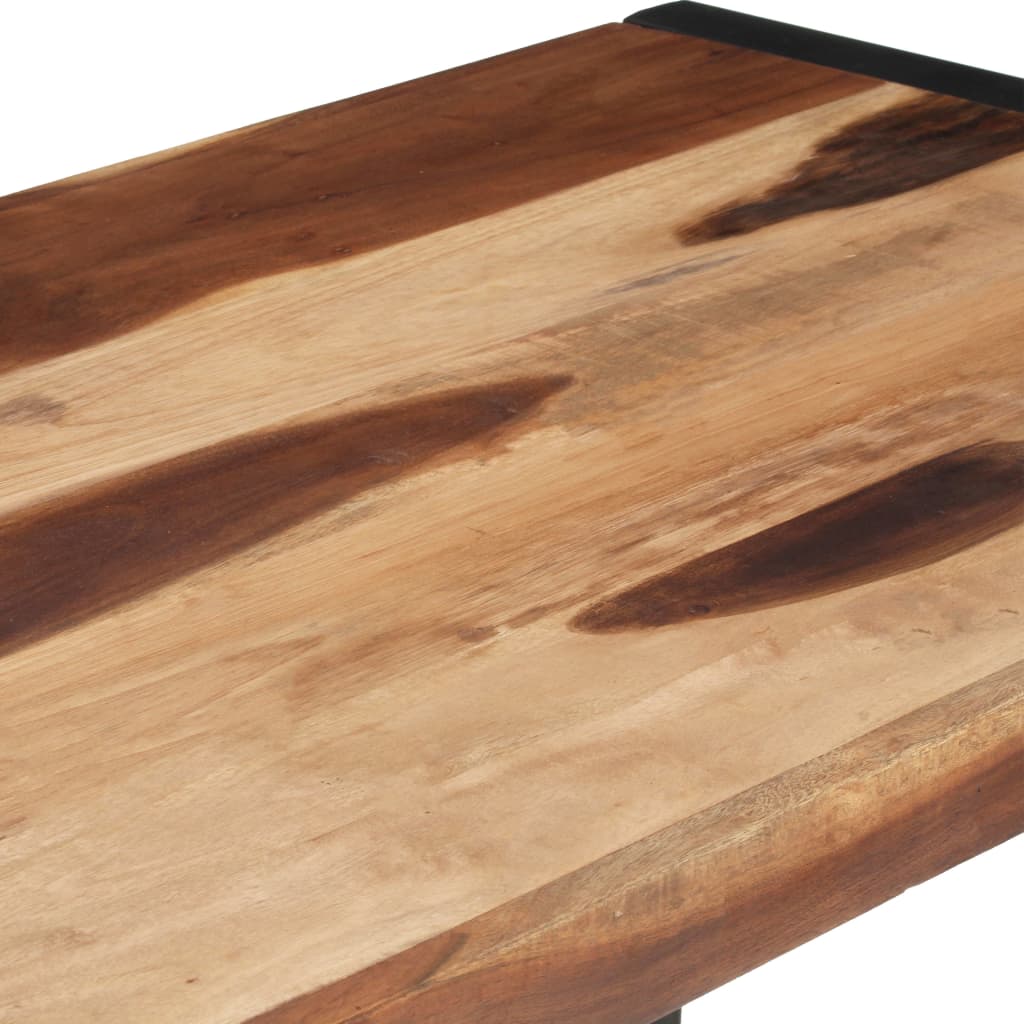 vidaXL virtuves galds, 120x60x75 cm, masīvkoks ar rožkoka apdari