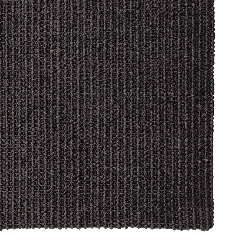 vidaXL paklājs, dabīgs sizals, 66x350 cm, melns