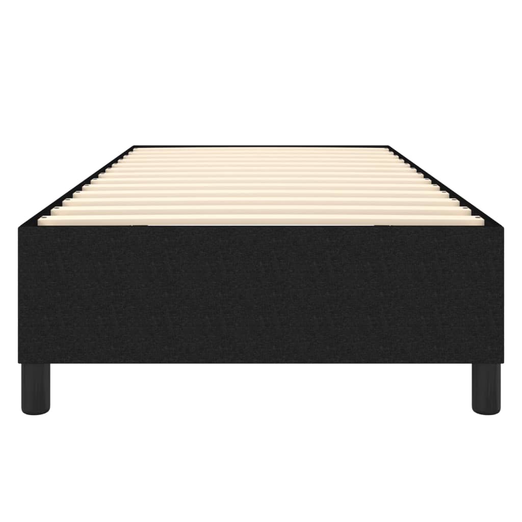 vidaXL gultas rāmis, melns, 90x190 cm, audums