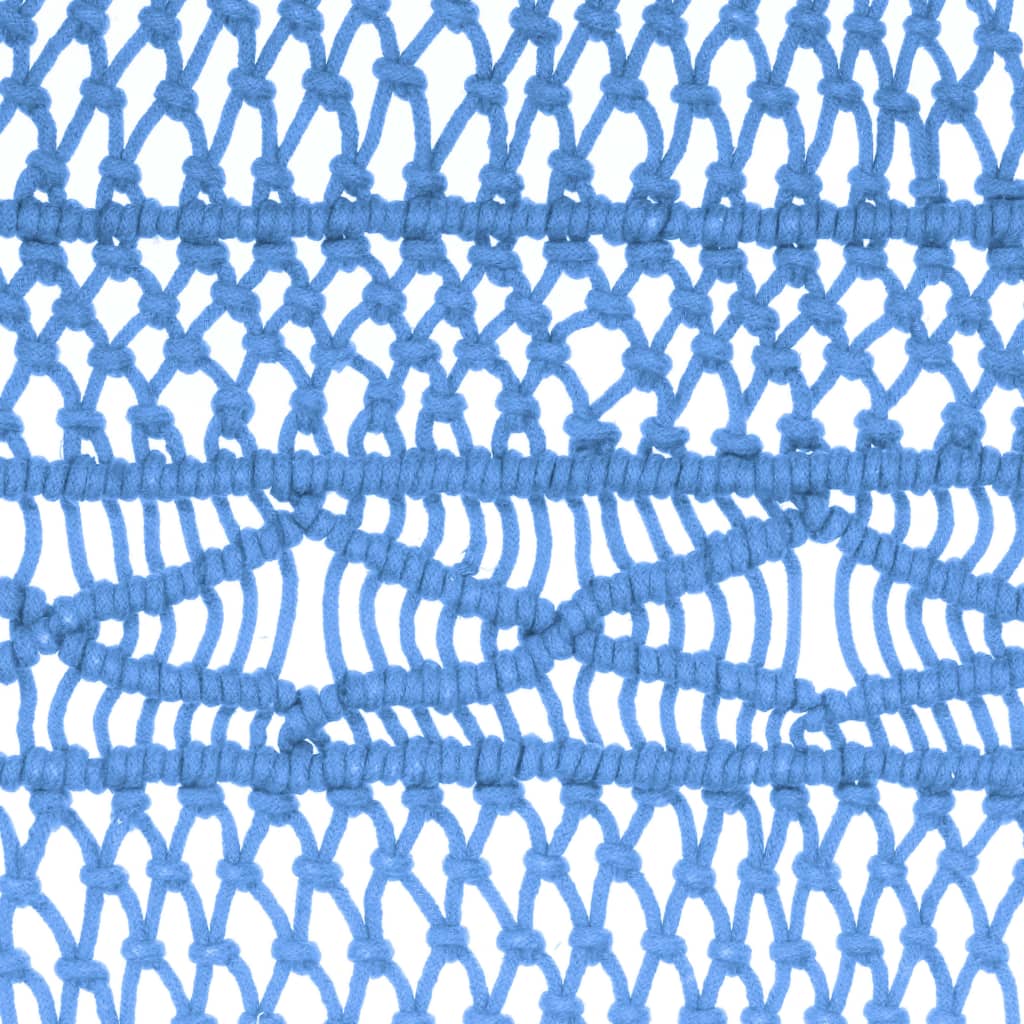 vidaXL aizkars mezglošanas tehnikā, zils, 140x240 cm, kokvilna