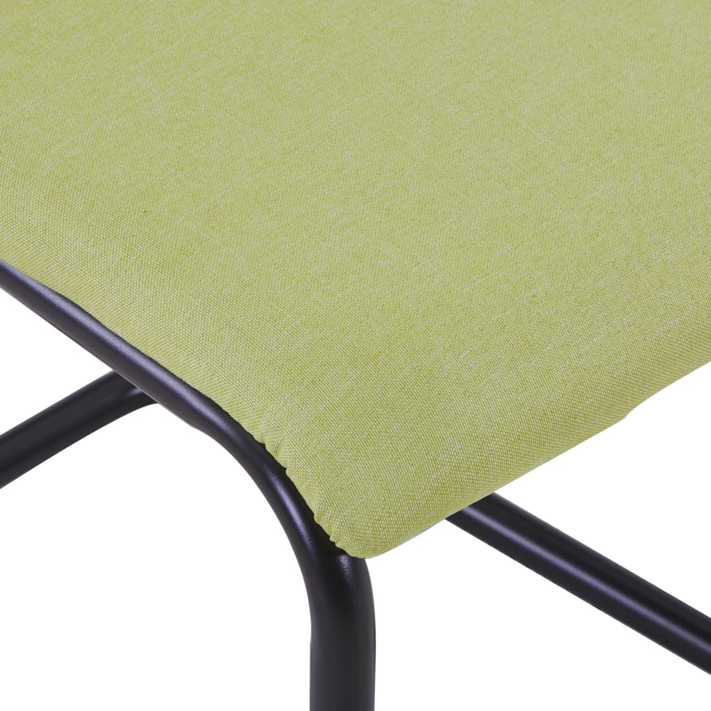 vidaXL konsoles virtuves krēsli, 2 gab., zaļš audums