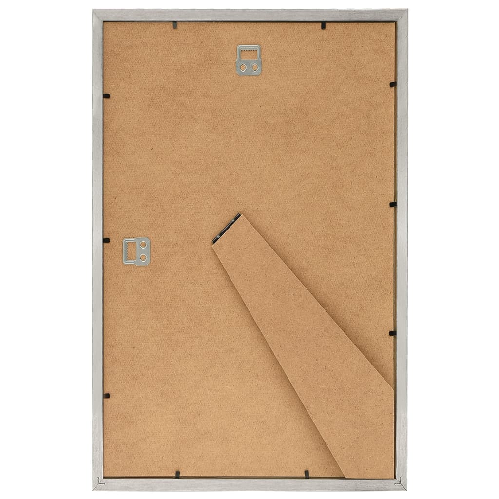 vidaXL foto rāmji, 5 gab., sienai, galdam, sudrabaini, 59,4x84 cm, MDF