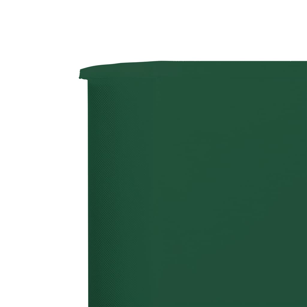 vidaXL 9 paneļu vēja aizsargsiets, zaļš, 1200x80 cm, audums