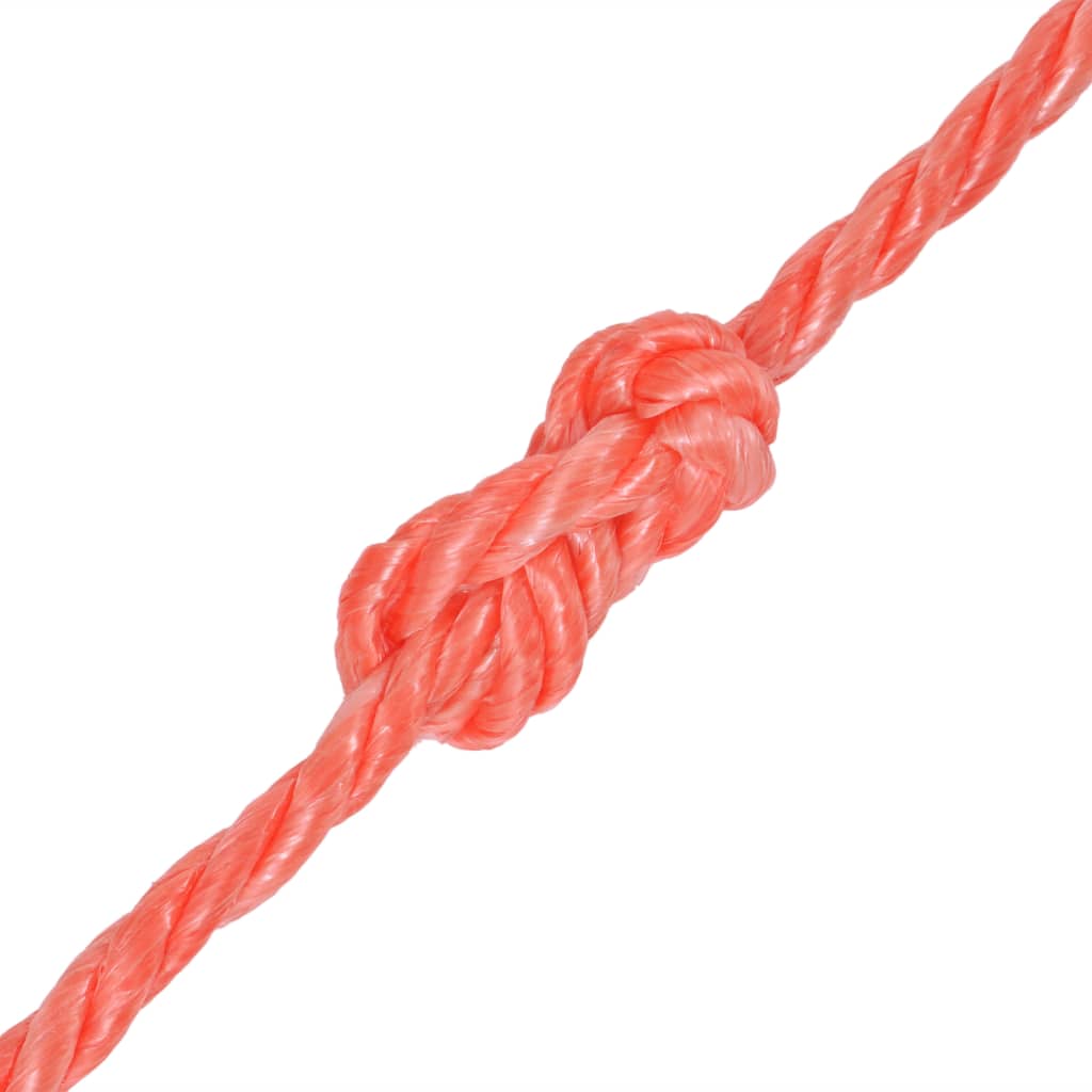 vidaXL vīta virve, 10 mm, 100 m, polipropilēns, oranža