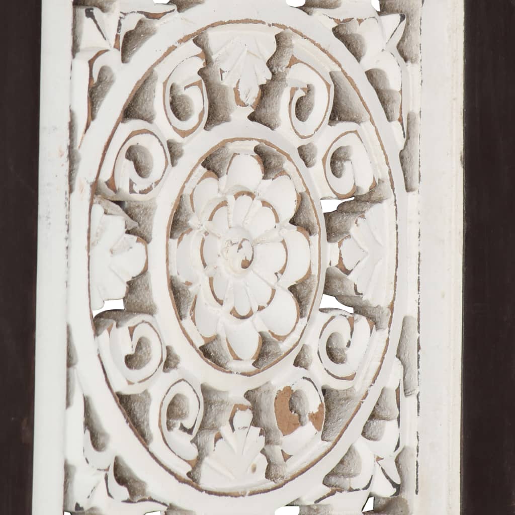 vidaXL sienas panelis, grebts ar rokām, MDF, 60x60x1,5 cm, brūni balts