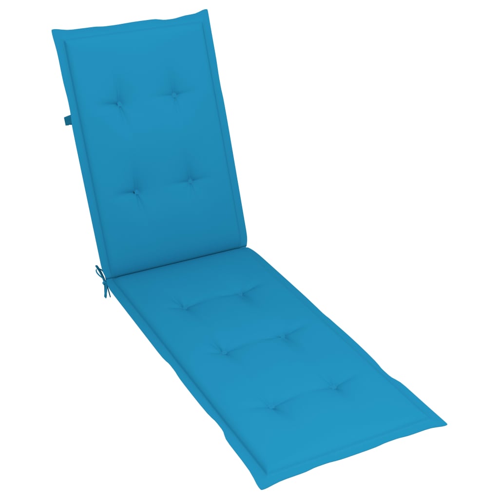 vidaXL atpūtas krēsla matracis, zils, (75+105)x50x3 cm