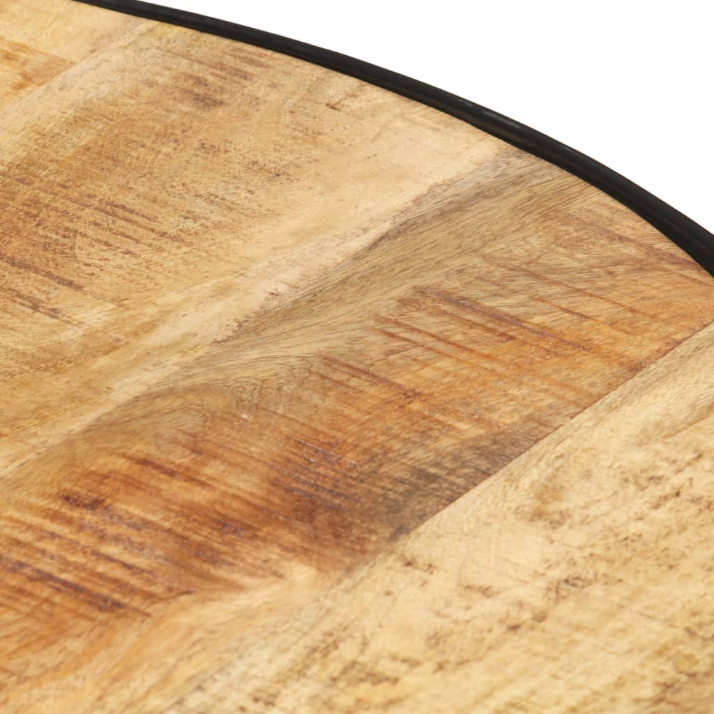 vidaXL kafijas galdiņš, 68x68x36 cm, melns, neapstrādāts mango koks