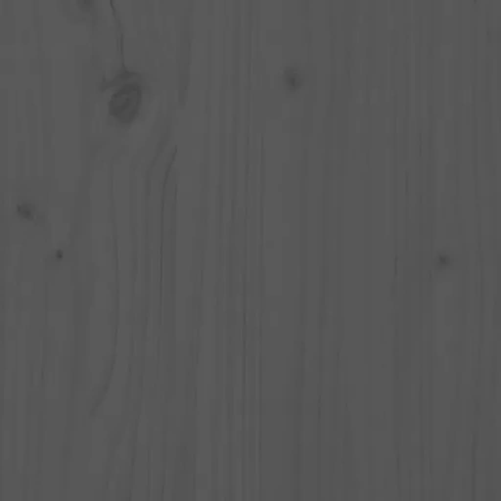 vidaXL naktsskapītis, pelēks, 60x34x51 cm, priedes masīvkoks