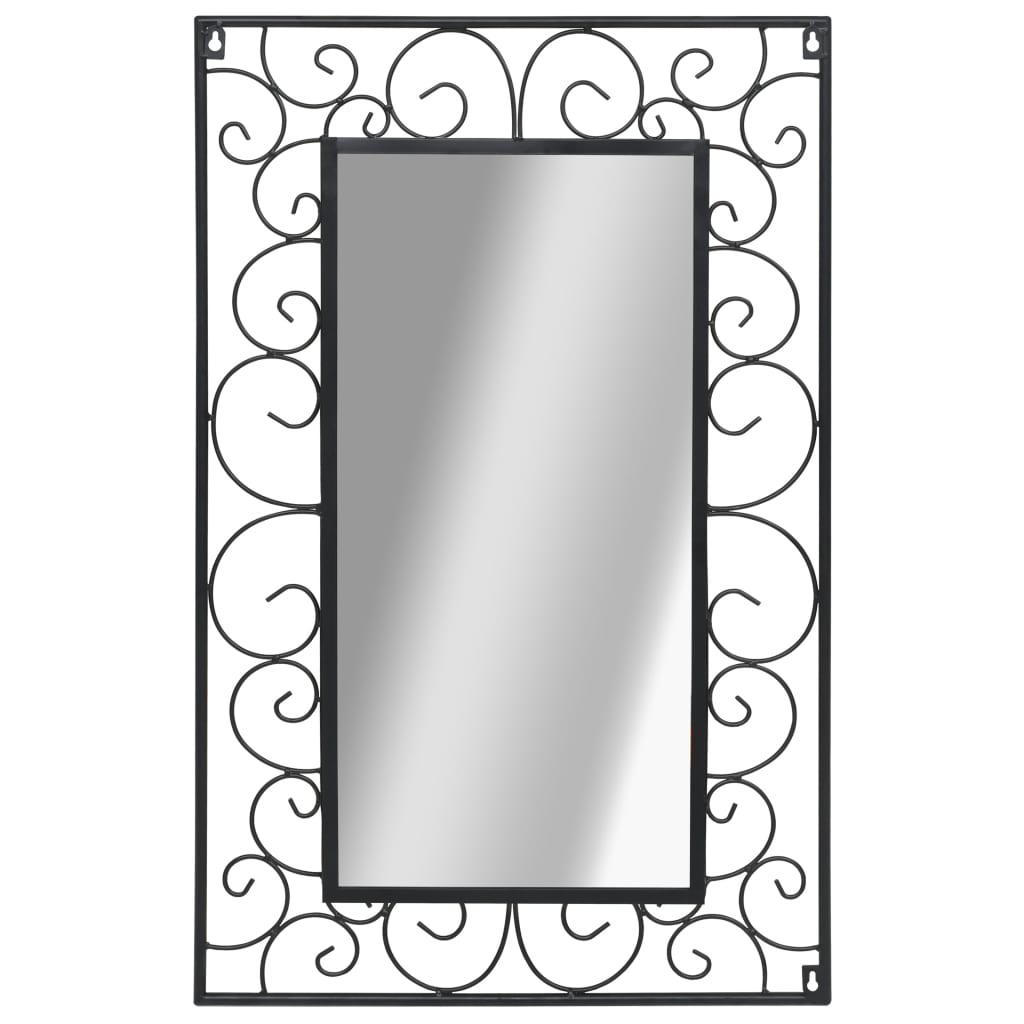 vidaXL sienas spogulis, taisnstūra, 50x80 cm, melns