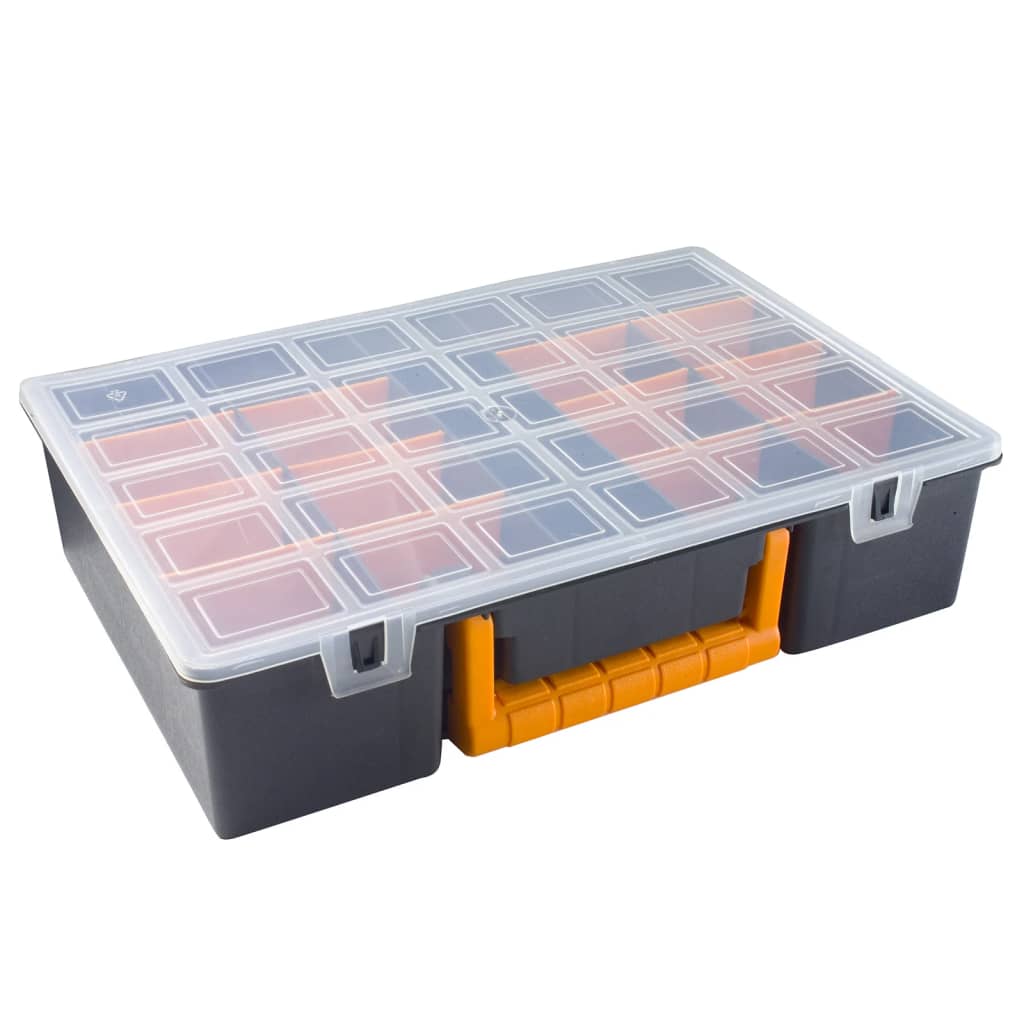 vidaXL kastes ar sadalītājiem, 2 gab., 360x250x85 mm, PP
