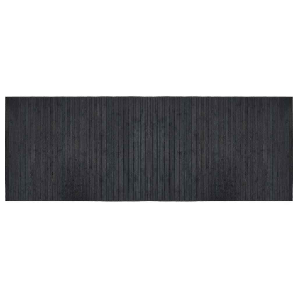 vidaXL paklājs, taisnstūra forma, pelēks, 70x200 cm, bambuss