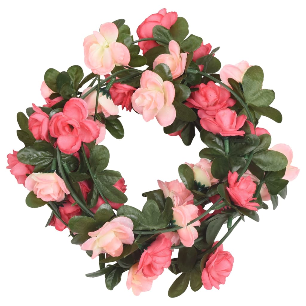 vidaXL mākslīgo ziedu vītnes, 6 gab., rozi, 240 cm
