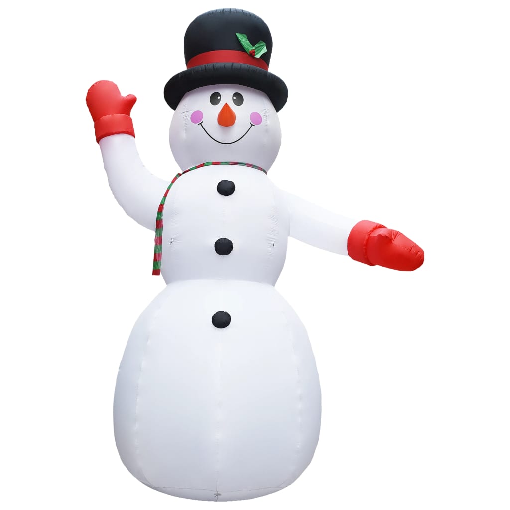 vidaXL piepūšams sniegavīrs, LED, IP44, 600 cm, XXL