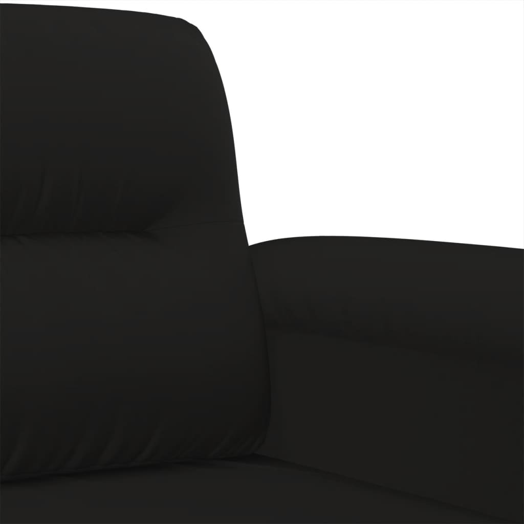 vidaXL atpūtas krēsls, melns, 60 cm, mikrošķiedras audums