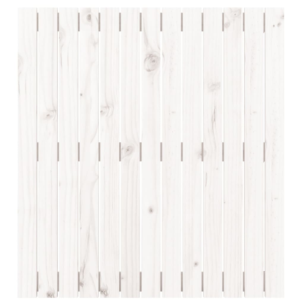vidaXL sienas galvgalis, balts, 82,5x3x90 cm, priedes masīvkoks