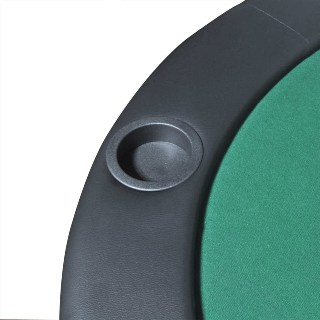 vidaXL pokera galda virsma 10 personām, saliekama, zaļa