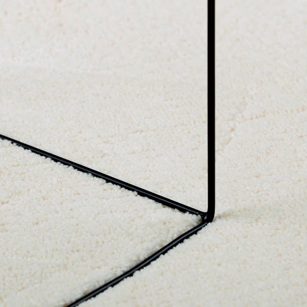 vidaXL paklājs OVIEDO, īsa spalva, krēmkrāsas, 160x160 cm