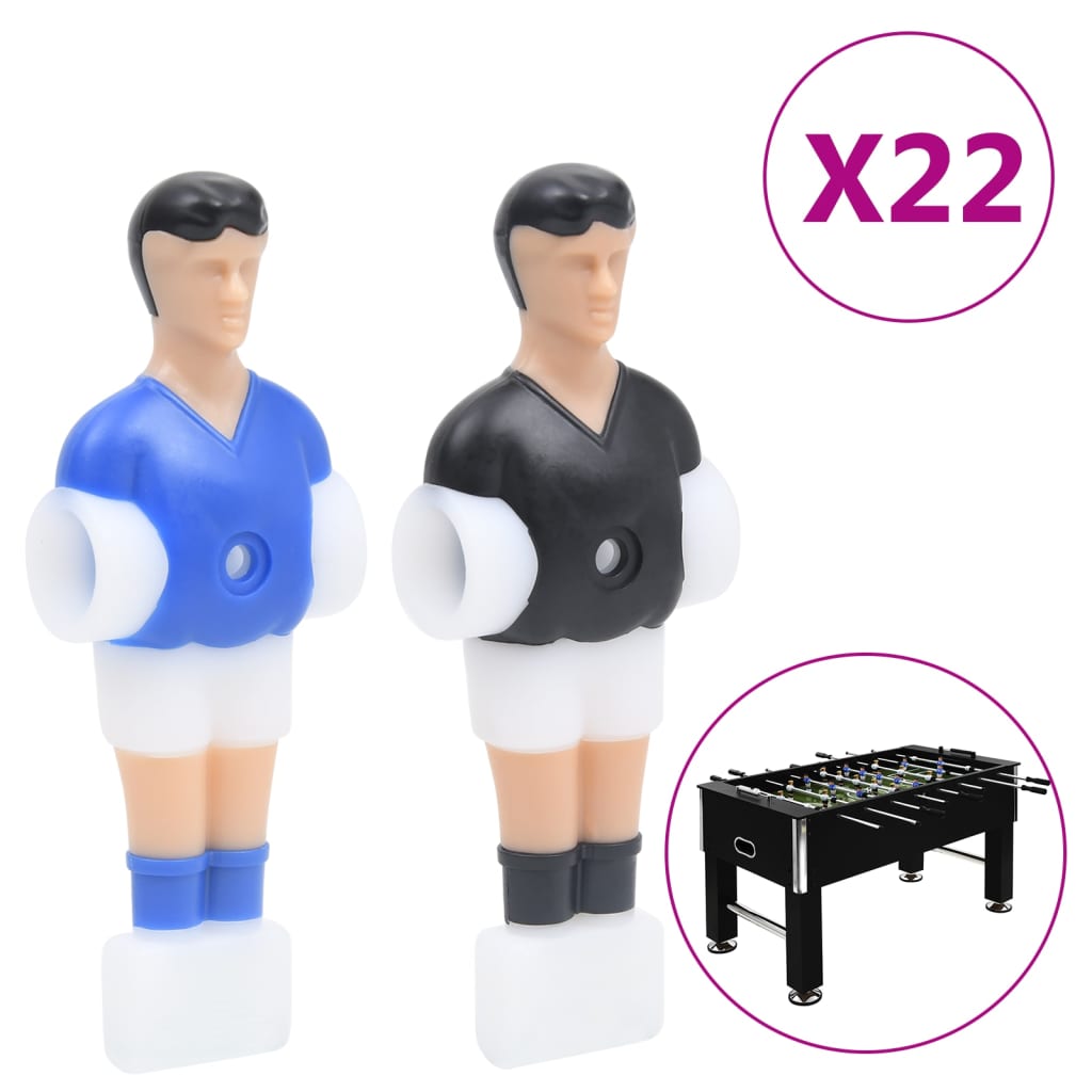 vidaXL galda futbola spēlētāji, 22 gab., 12,7 mm stienim