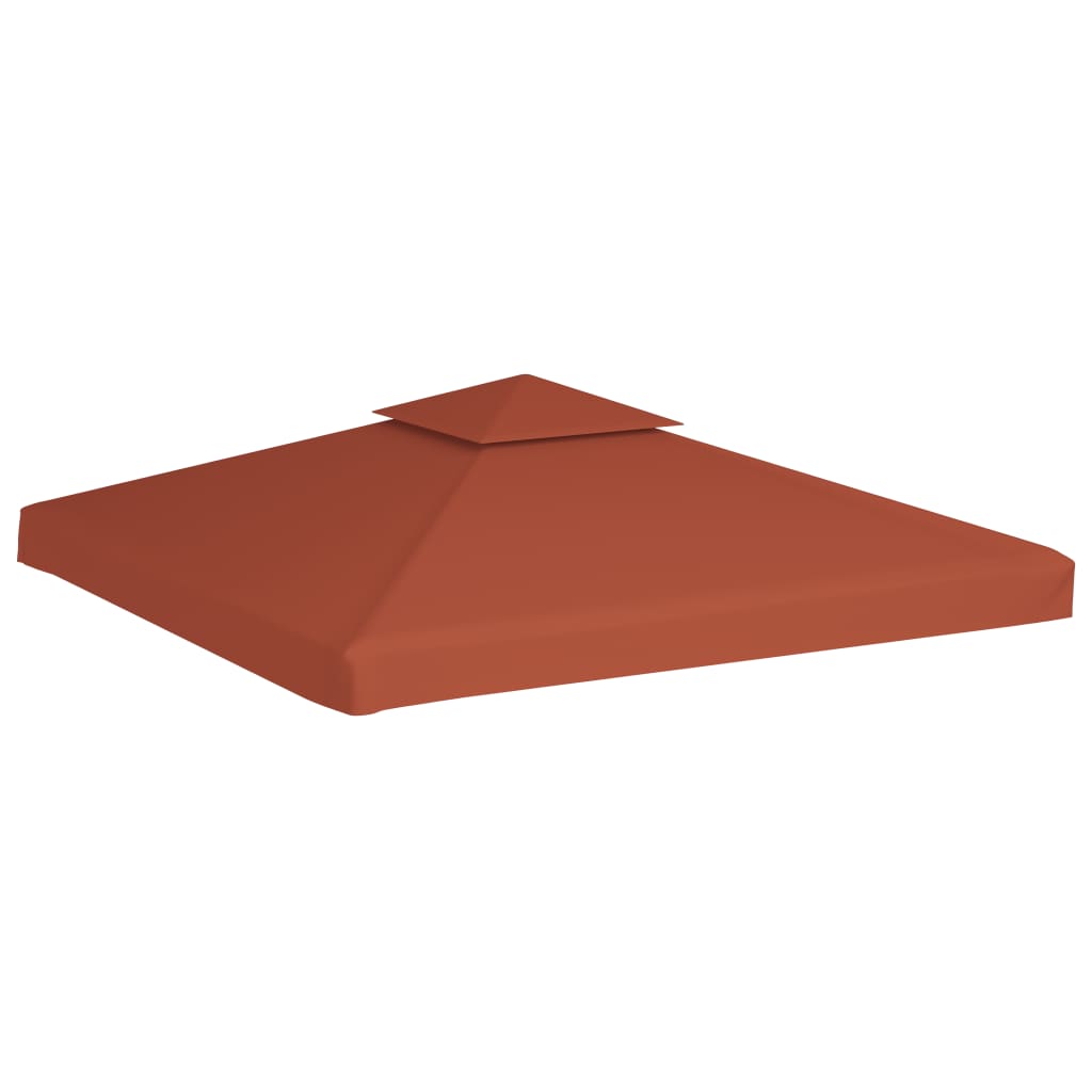 vidaXL nojumes jumta pārsegs, divdaļīgs, 310 g/m², 3x3 m, sarkanbrūns