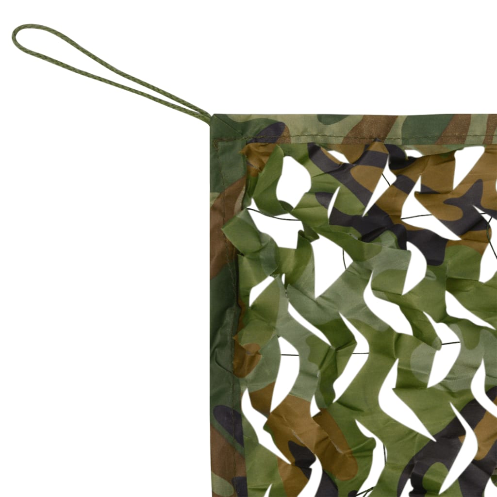 vidaXL kamuflāžas tīkls ar uzglabāšanas somu, 2x4 m, zaļš