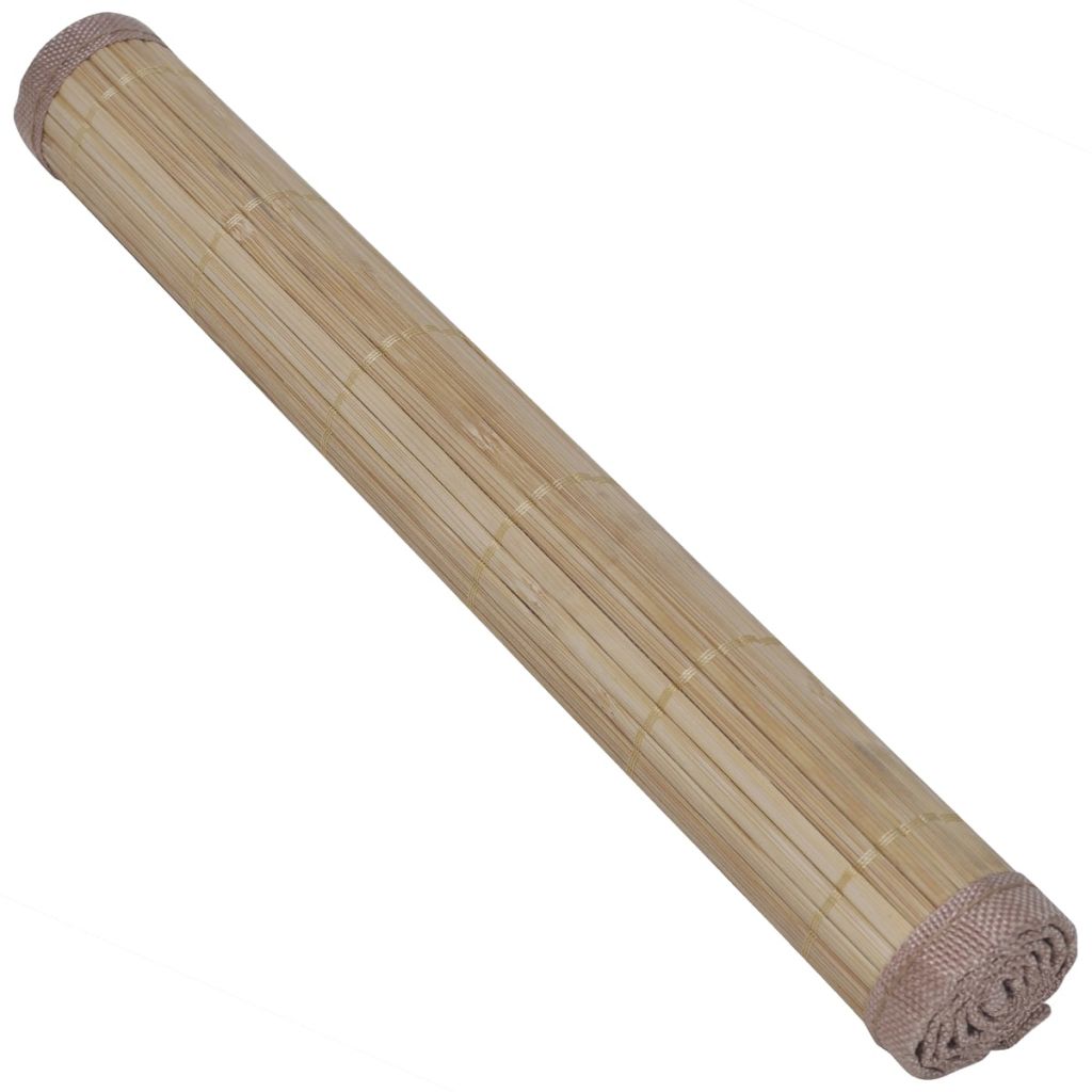 Galda paliktņi, 6 gab., 30 x 45 cm, brūns bambuss